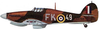 Hawker Hurricane Mk.IIB 134-й эскадрильи RAF. 