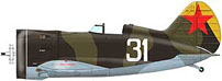 И-16 тип 24 был сбит финнами в районе Перешейка Мааселка в январе 1943 г. Машину должны были отремонтировать, и она бы получила бортовой код IR-105. Однако попытки привести самолет в летное состояние провалились.