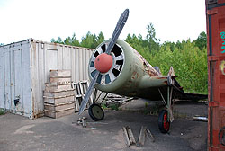 Макет самолета И-16 на аэродроме Касимово