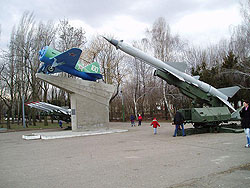 Макет И-16 в составе мемориала «411 батарея»