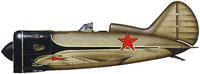 И-16 тип 10 М. Якушина из состава «Красной пятёрки». Москва, лето 1938 года.