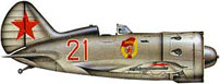 И-16 тип 24 №2421321 ст.серж-та Цоколаева. 4-й ГвИАП КБФ, зима-весна 1942 года.