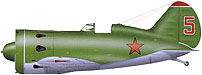 И-16 тип 29 П. А. Бринько. 13-й ИАП КБФ, Ленинградский фронт, лето 1941 года. Автор рисунка - Андрей Юргенсон.